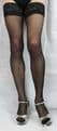 5 pairs Extra Long Black 15 Denier Satin Sheen Lace Top Hold Up`s High Quality