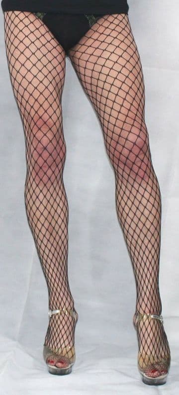 Extra Large Black Jumbo Net Fishnet To The Waist Tights High Quality