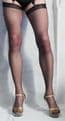 Fantastic 10 Denier Ultra Sheer Black Cuban Heel Seamed stockings sizes S M L XL