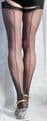 Fantastic 10 Denier Ultra Sheer Black Cuban Heel Seamed stockings sizes S M L XL