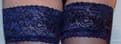 Navy Blue 15 Denier Large Size Luxury Lace Top Hold Ups Satin Sheen High Quality