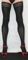 Small Size Black Smooth 80 denier Opaque Soft Feel Luxury Lace top Hold Up