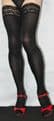 Small Size Black Smooth 80 denier Opaque Soft Feel Luxury Lace top Hold Up