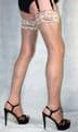 Stunning Large Size Natural 10Denier Luxury Lace Top Glossy Effect Stockings