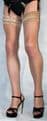 Stunning Large Size Natural 10Denier Luxury Lace Top Glossy Effect Stockings