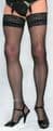 Stunning Medium Size Black 10 Denier Luxury Lace Top Semi Gloss Stockings