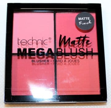 Technic MATTE MEGA BLUSH Compact Quad Blusher Palette Natural Matte Pink Colours
