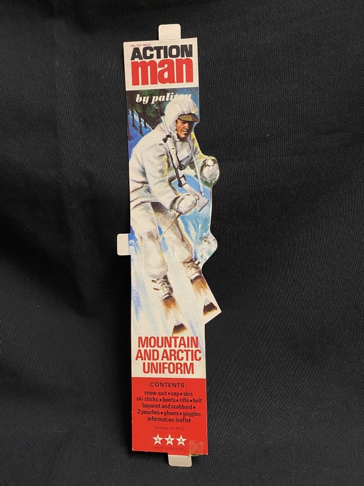 VINTAGE ACTION MAN MOUNTAIN AND ARTIC Original Uniform Sidecard