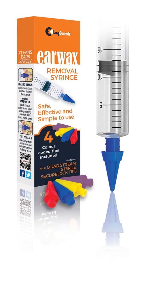 LugGuards Quad Stream 20ml Ear Wax Removal Syringe