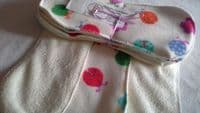 Bamboo Fleece Topped Boosters/Liners pk5  Ladybird!