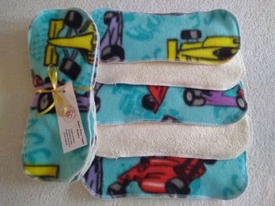 Bamboo Fleece Topped Boosters/Liners pk5  Racing Car