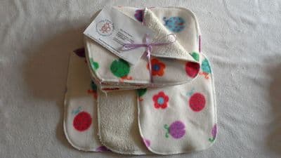 Bamboo & Fleece Wipes Pack 10 Beautiful Ladybird Design