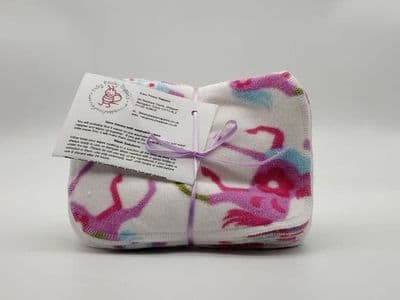Bamboo & Fleece Wipes Pack 10 or 20 Beautiful Girly Prints