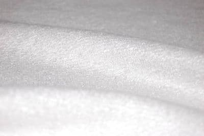 Bamboo Towelling Fabric by the metre White