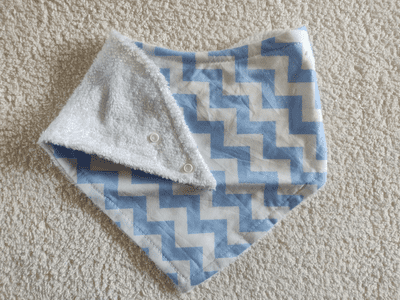 Blue Zigzag Bib