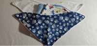 BOGOF!! Bib Triple Pack Blue Designs - bamboo bandana dribble bib