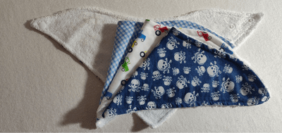 BOGOF!! Bib Triple Pack Blue Designs - bamboo bandana dribble bib