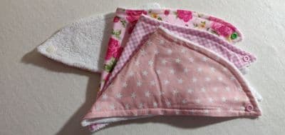 BOGOF!! Bib Triple Pack Pink Designs - bamboo bandana dribble bib