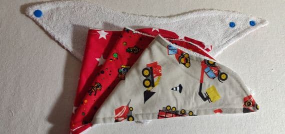 BOGOF!!! Bib Triple Pack Reds - bamboo bandana dribble bib