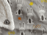 BOGOF!! Grey Rabbit Bib