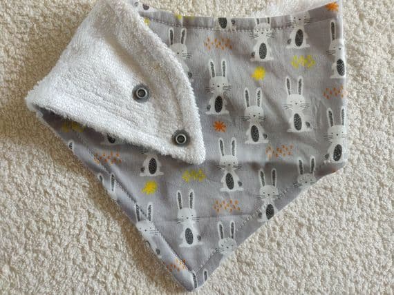 BOGOF!! Grey Rabbit Bib