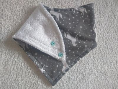 BOGOF!! Grey Unicorn Bib