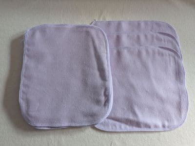 Brushed Cotton Wipes Lilac Pack 19