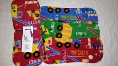 Digger Print Fleece Liners pk15