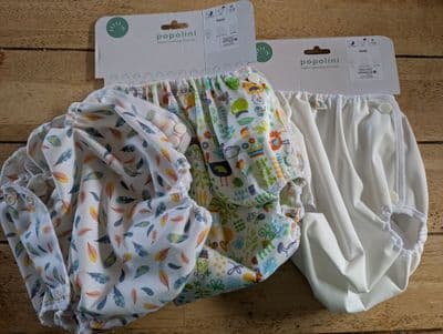 Popolini Popper Fastening Nappy Wraps (Vento) Extra Large