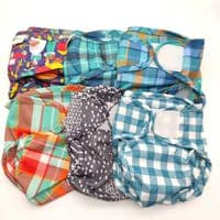 Two Little Lamb Washable Nappy in Size 3 Zebra