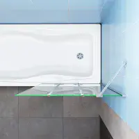 3-Fold 1000 x 1400mm Folding Shower Glass Bath Screen