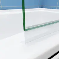 3-Fold 1000 x 1400mm Folding Shower Glass Bath Screen
