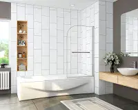800mm x 1400mm Pivot Bath Screen with Towel Rail