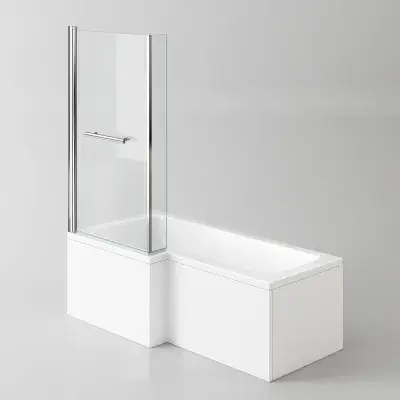 L Shaped Shower Bath Screens