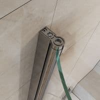 P Shape Curved Shower Bath Screen with Hand Rail