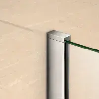 Pivot Curved Bath Screen with Shelves and a Towel Rail 1000x1400mm