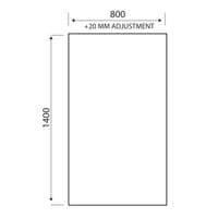 Scudo S6 Mono Square Edge Bath Screen ( Black )