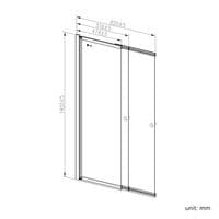 Sliding Bath Screen 800mm x 1400mm