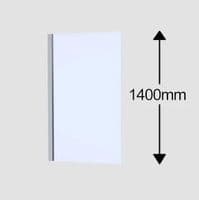 Square Hinged Frameless Black Tinted Bath Shower Screen 800mm