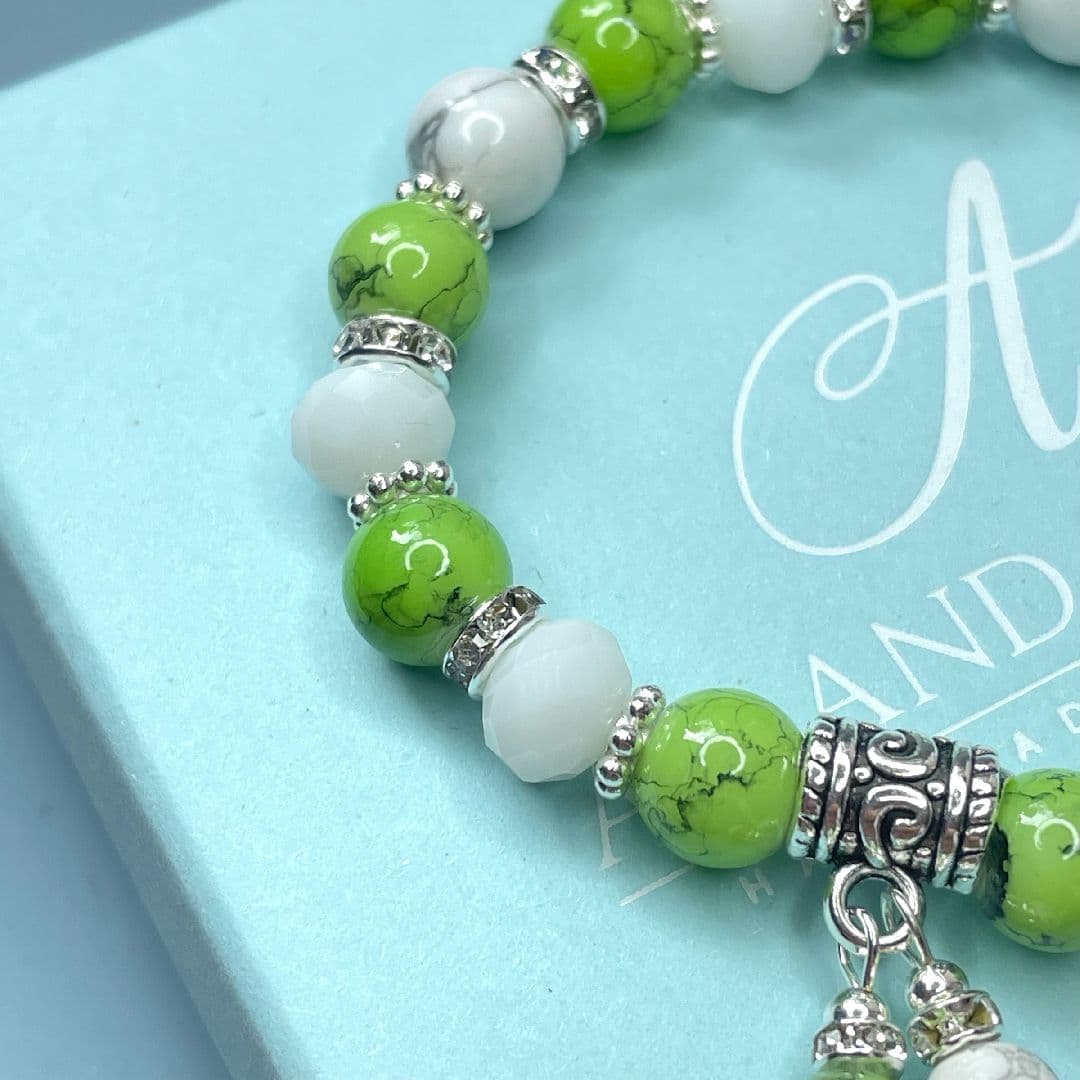 Lime Green Marble Bracelet