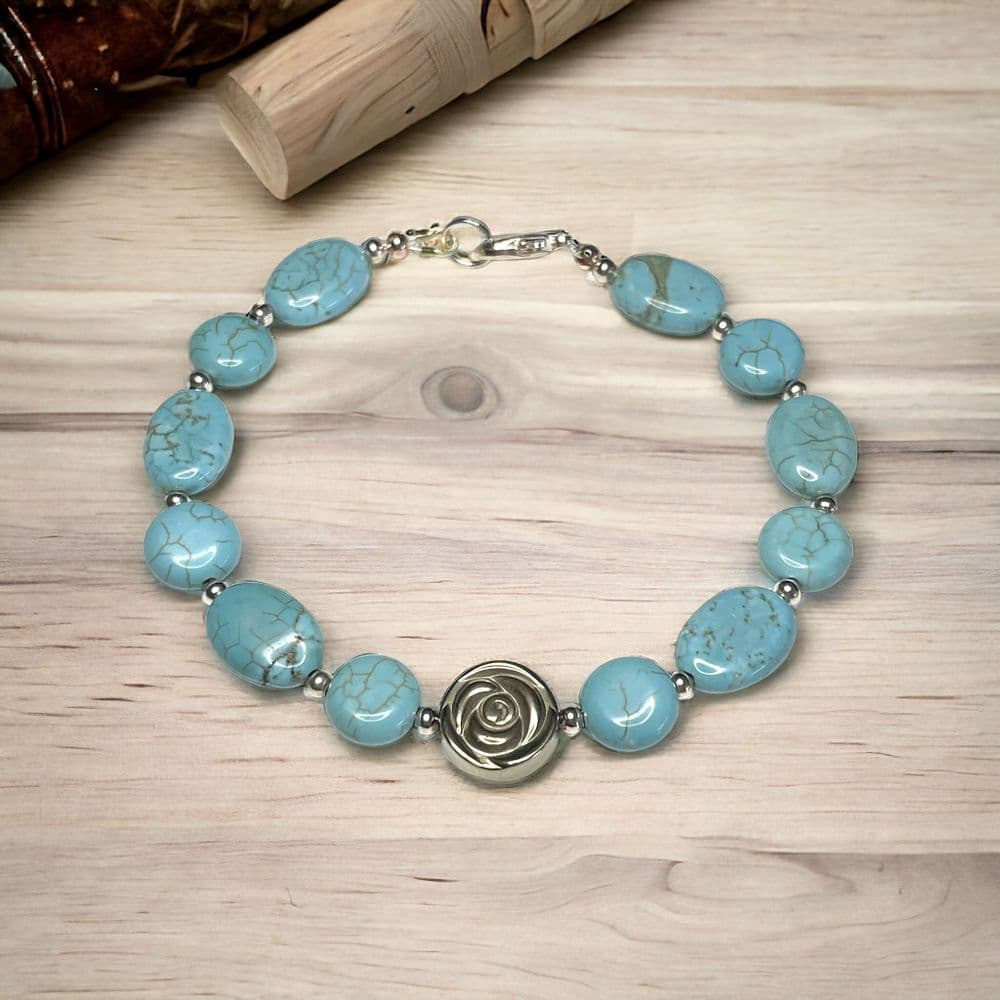 Wrap Bracelet/Necklace - Communication - Turquoise Howlite