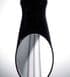 Bongio Soffi Murano Glass Basin/Bath Wall Mounted Spout Black/White/Chrome 60978CR99