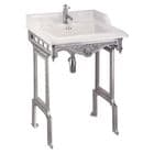 Burlington Brushed Aluminium Basin Stand ONLY - T38