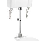 Burlington Medium Level WC Flush Pipe Kit Inc. Ornate Brackets Chrome T33CHR