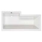 Carron Quantum L Shaped Shower Bath RH - Acrylic 1700 x 700-850mm White 02207