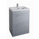 Cassellie Idon 600mm Vanity Unit With 2Drawer & Basin SET - Grey - ID60FS-GRY + CTB606