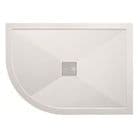 Crosswater 25mm Low Level Stone Resin Shower Tray Offset Quadrant 1200x900mm White SLQ91200L