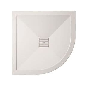 Crosswater 25mm Low Level Stone Resin Shower Tray Quadrant 800x800mm White SBQ800