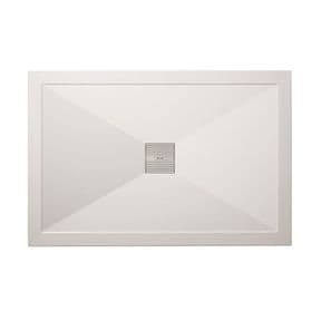 Crosswater 25mm Low Level Stone Resin Shower Tray Rectangular 1100x800mm White SBR8X1100