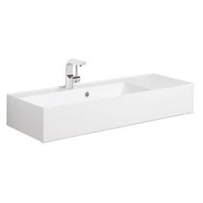 Crosswater Bauhaus Elite 100cm Furniture Basin 1TH, White - EL0003SRW